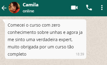 Depoimento de aluna da Academia das Unhas